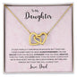 To My Daughter | You Are Braver Than You Believe - Interlocking Hearts necklace